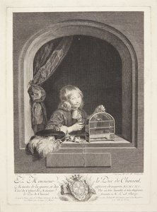 A Boy with a Birdcage in a Window by Marie Louise Adélaïde Boizot