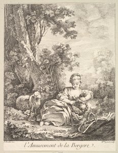The Amusement of a Shepherd Girl by Marie Madeleine Igonet