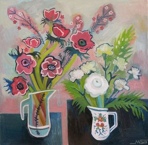 Vibrant Pitchers of Flowers
