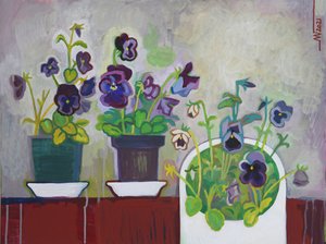 Vibrant Potted Pansies