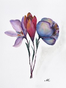Colorful Watercolor Blooms