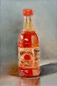 Vibrant Hot Sauce Bottle