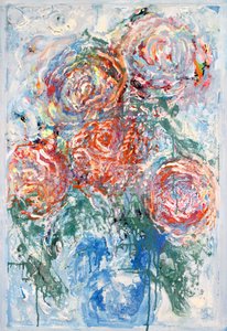 Vibrant Floral Abstract by Marina Nelson