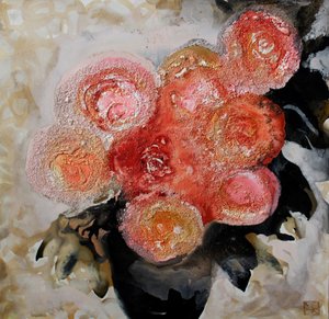 Vibrant Textured Roses by Marina Nelson