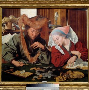 The Money Changer and His Wife by Marinus van Reymerswaele