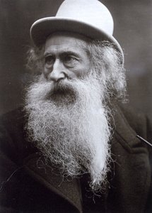 Half-length portrait of the elderly sculptor Vincenzo Gemito by Mario Nunes Vais