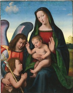 The Madonna and Child with the Young Saint John the Baptist and an Angel by Mariotto Albertinelli