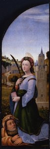 Triptych: Saint Barbara and her father Dioscurus, 1500 by Mariotto Albertinelli