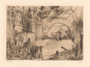 Visit of the Queen of Sheba by Marius Bauer (signed by artist)