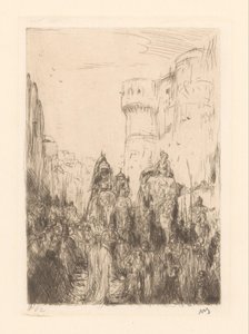 Parade with Elephants by Marius Bauer (signed by artist)