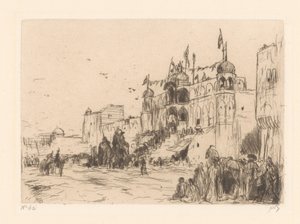 Street in Jeypore by Marius Bauer (signed by artist)