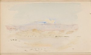 Desert Landscape with Mountains by Marius Bauer