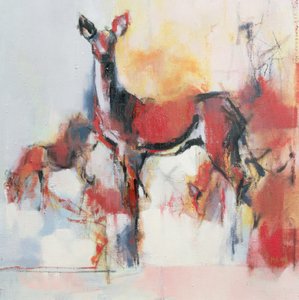 Hinds in winter, 1995