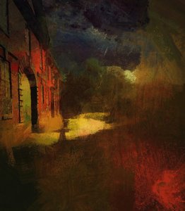 Calke Abbey with Meteorite Shower by Mark Gordon