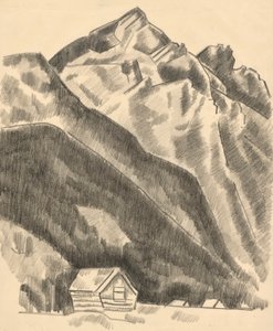 Mountain landscape (Garmisch-Partenkirchen) by Marsden Hartley