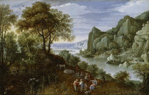 River Landscape with Mining, 1620-29