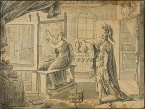Arachne Being Turned into a Spider by Minerva