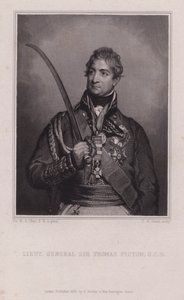 Sir Thomas Picton, Welsh general of the Napoleonic Wars killed at the Battle of Waterloo