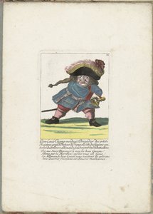 The French Dwarf Don Luis Champ-merdant, ca. 1710 by Martin Engelbrecht (attributed to)