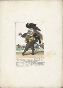 The Spanish Dwarf Don Guappos, ca. 1710 by Martin Engelbrecht (attributed to)
