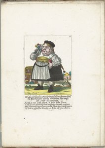 The Dwarf Ursula Schleglin, ca. 1710 by Martin Engelbrecht (attributed to)