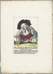 The dwarf Veith Schöberl von Gümpendriel, ca. 1710 by Martin Engelbrecht (attributed to)