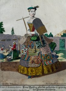 Manufacturer of colored papers, engraving from Assemblage des nouveau manouvries habilles