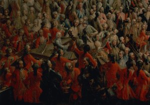 Court Banquet in the Great Antechamber of the Hofburg Palace, Vienna (detail) by Martin II Mytens or Meytens
