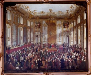 Marie Therese of Austria (1717-1780) at the Ceremony of Institution of the Order of St. Stephen in 1764 by Martin Meytens the Younger