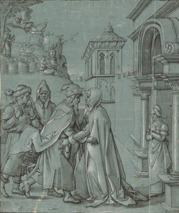 The Meeting of Joachim and Anne at the Golden Gate by Martin Schaffner