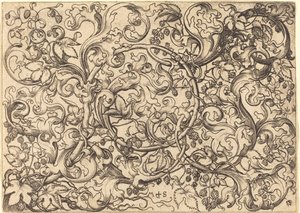 Ornament with Hop Vine by Martin Schongauer