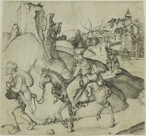 Peasant Family Going to Market by Martin Schongauer