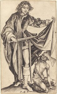 Saint Martin Dividing His Cloak by Martin Schongauer