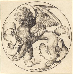 The Lion of Saint Mark by Martin Schongauer