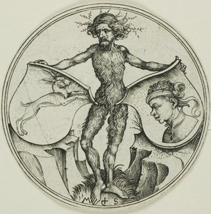 Two Shields with a Hare and a Moor