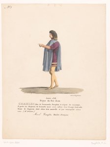 Costume of the Dauphin Charles of Valois from the Tragedy Marcel (Theater Costumes) by Martin Sylvestre Baptiste