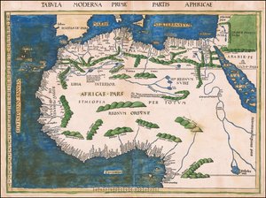 1513 Map of North and West Africa by Martin Waldseemüller