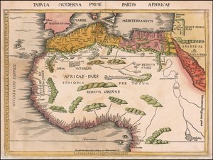 1513 map of West and North Africa