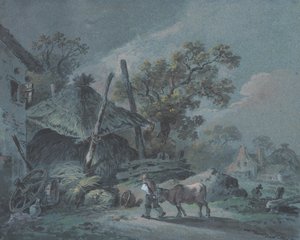 Farm with Haystack by Martin von Molitor