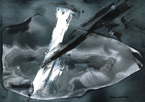 Agate Black White by Martina Konitzky