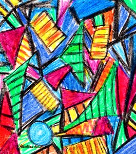 Colorful Church Windows Composition by Martina Konitzky