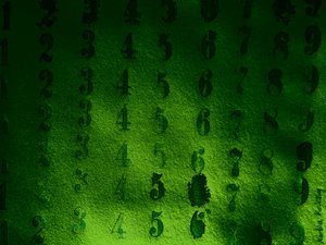 Stamp Numbers Green by Martina Konitzky