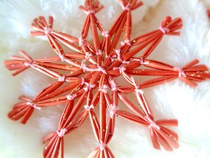 Straw Star Pink