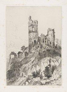 Tower of Falkenstein Castle by Martinus Antonius Kuytenbrouwer jr.