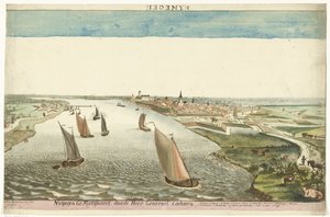 View of the Fortifications at Nijmegen on the Waal by Martinus Berkenboom