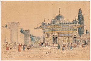 “The Well at the Gate of the Seraglio. Constantinople” by Martinus Rørbye