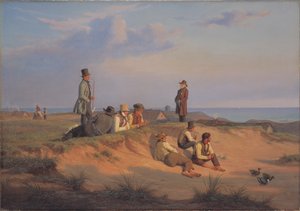 Men of Skagen on a Summer Evening in Good Weather by Martinus Rørbye