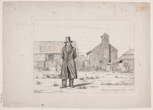 Peter Collet at the Copper Works, Buskerud, Norway by Martinus Rørbye
