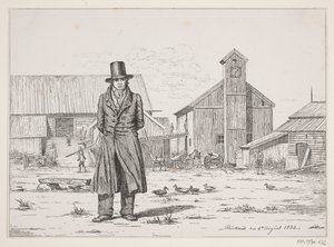 Peter Collet at the Buskerud copper works in Norway by Martinus Rørbye