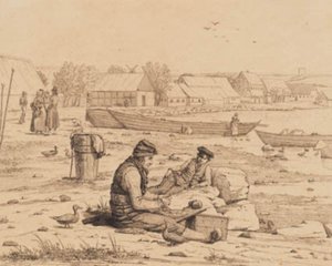 Strand Street in Thisted. 1830 by Martinus Rørbye